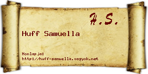 Huff Samuella névjegykártya